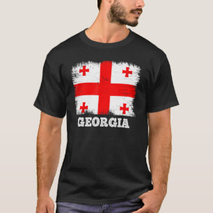 vlag Georgisch land Retro vlag Georgisch T-shirt