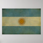vlag -gerijpte retro Argentina Poster (Voorkant)