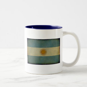 vlag -gerijpte retro Argentina Tweekleurige Koffiemok