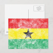  vlag Ghana Briefkaart (Voorkant / Achterkant)