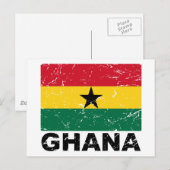  vlag Ghana Briefkaart (Voorkant / Achterkant)