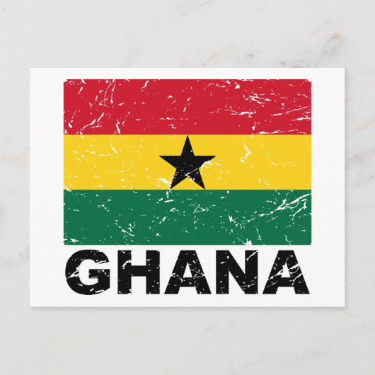  vlag Ghana Briefkaart (Voorkant)