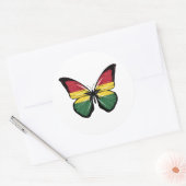 Vlag Ghana Butterfly Ronde Sticker (Envelop)