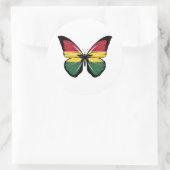 Vlag Ghana Butterfly Ronde Sticker (Tas)