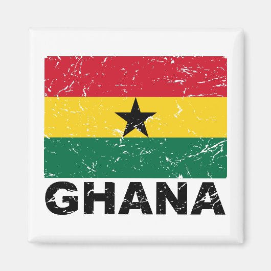  vlag Ghana Magneet (Voorkant)