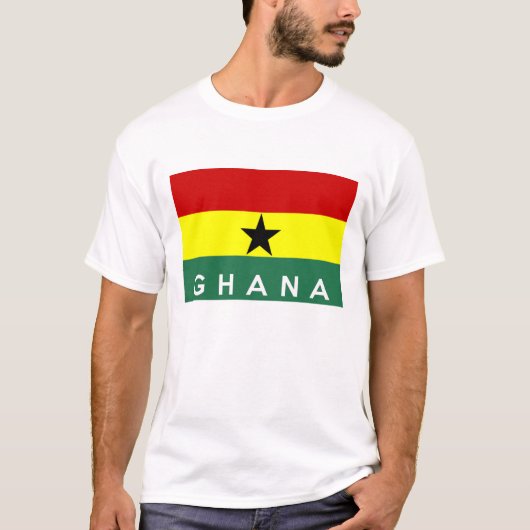 vlag ghana naam t-shirt (Voorkant)