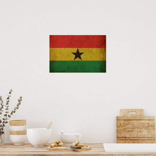  vlag Ghana Poster (Keuken)