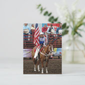 Vlag Girl Briefkaart (Staand voorkant)