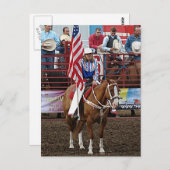 Vlag Girl Briefkaart (Voorkant / Achterkant)