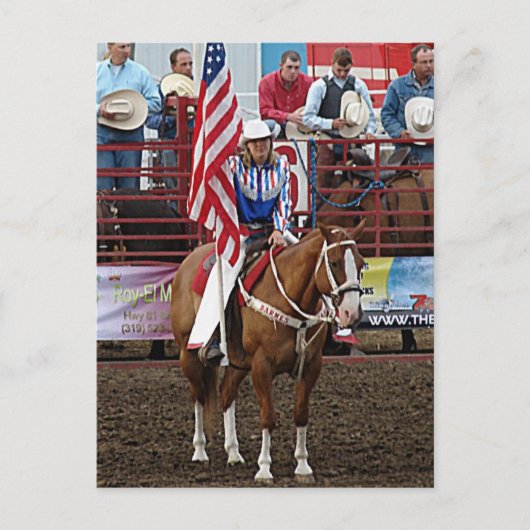 Vlag Girl Briefkaart (Voorkant)