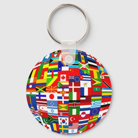 Vlag Globe Sleutelhanger (Voorkant)