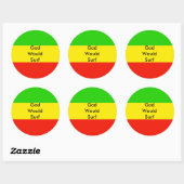 vlag, GodZouSurf Ronde Sticker (Vel)