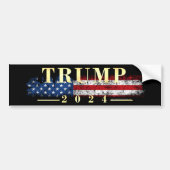  Vlag Goud Donald Trump Pence 2016 Bumpersticker (Voorkant)