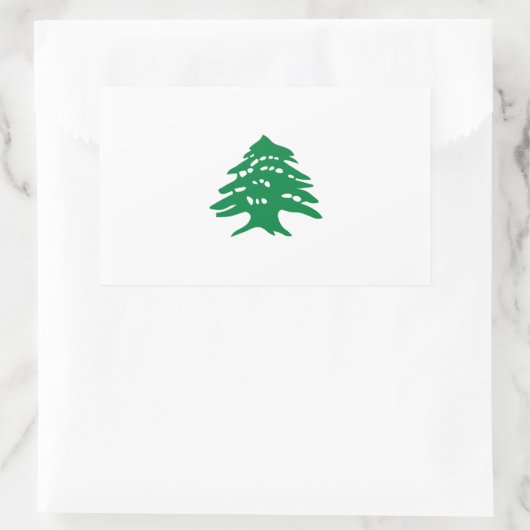 Vlag groene Libanese cedar Rechthoekige Sticker (Tas)