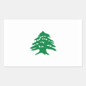 Vlag groene Libanese cedar Rechthoekige Sticker (Voorkant)