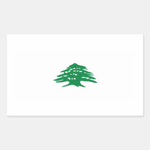 Vlag groene Libanese cedar Rechthoekige Sticker