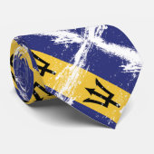 Vlag Grunge Barbados Stropdas (Opgerold)