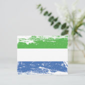 Vlag Grunge Sierra Leone Briefkaart (Staand voorkant)
