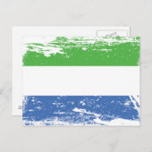 Vlag Grunge Sierra Leone Briefkaart (Voorkant / Achterkant)
