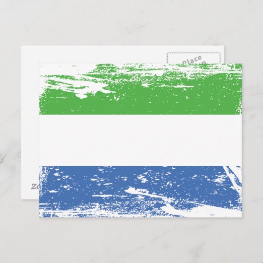 Vlag Grunge Sierra Leone Briefkaart (Voorkant / Achterkant)