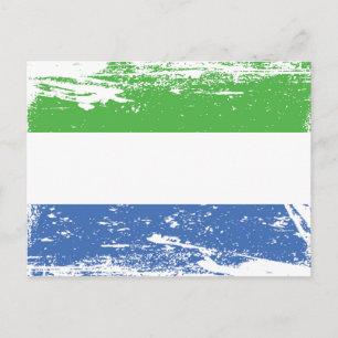 Vlag Grunge Sierra Leone Briefkaart