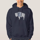  vlag Grunge Wyoming Hoodie (Voorkant)