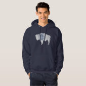  vlag Grunge Wyoming Hoodie (Voorkant volledig)