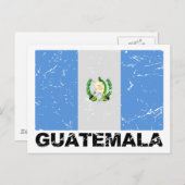 vlag Guatemala Briefkaart (Voorkant / Achterkant)