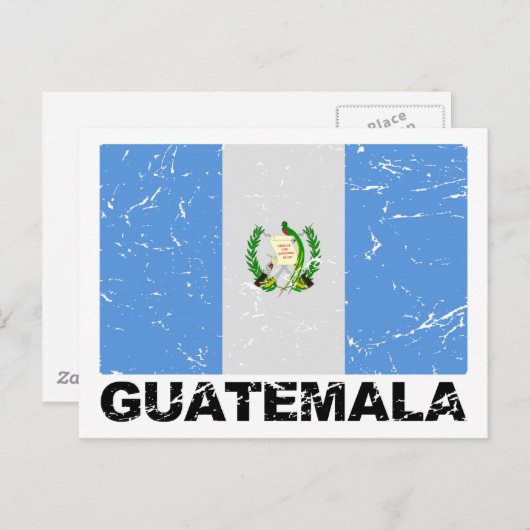  vlag Guatemala Briefkaart (Voorkant / Achterkant)