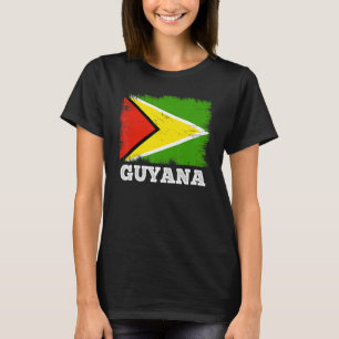 vlag Guyana Land Retro Flag Guyanese T-shirt