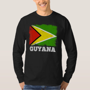 vlag Guyana Land Retro Flag Guyanese T-shirt