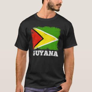 vlag Guyana Land Retro Flag Guyanese T-shirt