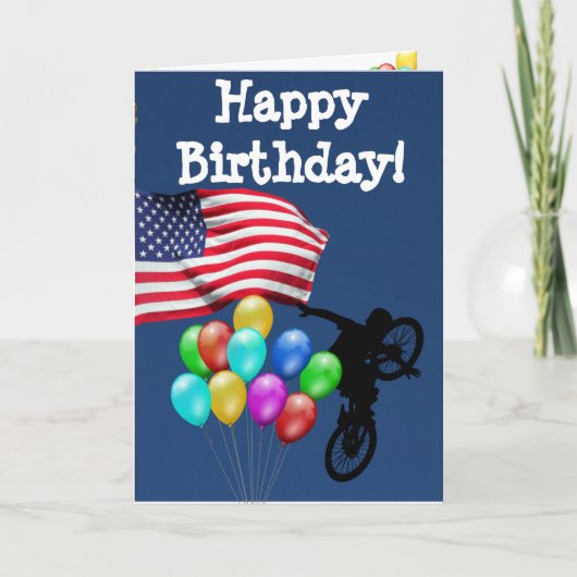 VLAG HAPPY BIRTHDAY VAN DE VS! KAART (Voorkant)