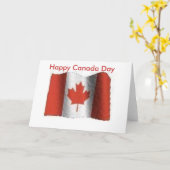 vlag, Happy Canada Day Kaart (Gele Bloem)