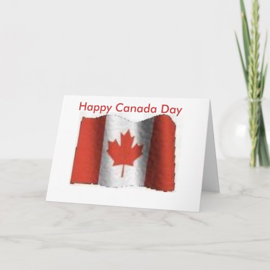 vlag, Happy Canada Day Kaart (Voorkant)