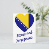 Vlag hart Bosnië en Herzegovina Briefkaart (Staand voorkant)