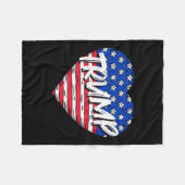 Vlag Hart Liefde Trump Fleece Deken (Voorkant (Horizontaal))
