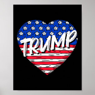 Vlag Hart Liefde Trump Poster