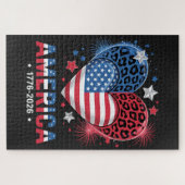 Vlag Hart Luipaard 1776 2026 4 juli Legpuzzel (Horizontaal)