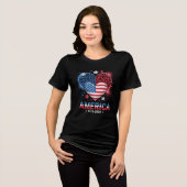 Vlag Hart Luipaard 1776 2026 4 juli Tri-Blend Shirt (Voorkant volledig)
