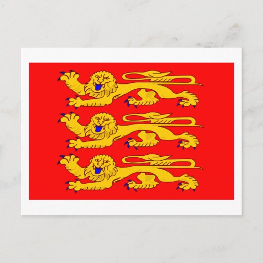 vlag Haute-Normandie Briefkaart (Voorkant)