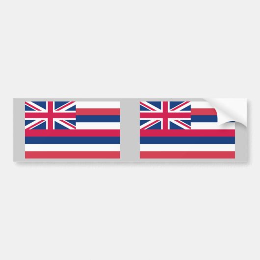 Vlag Hawaii Bumpersticker (Voorkant)