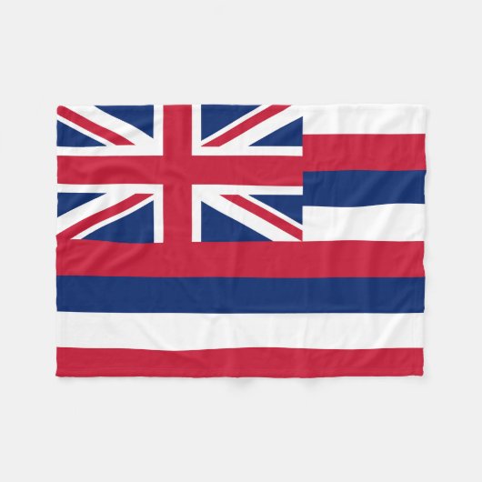 Vlag Hawaii Fleece Deken (Voorkant (Horizontaal))