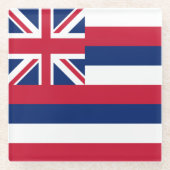 Vlag Hawaii Glazen Onderzetter (Voorkant)