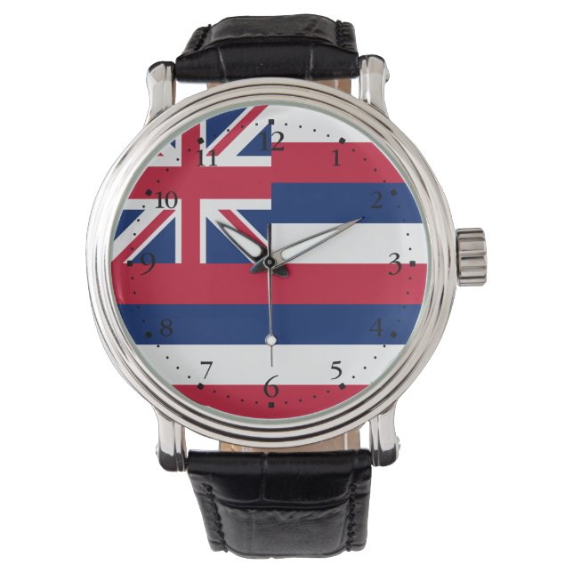 Vlag Hawaii Horloge (Voorkant)