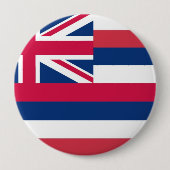 Vlag Hawaii Ronde Button 4,0 Cm (Voorkant)
