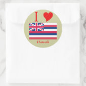 Vlag Hawaii Ronde Sticker (Tas)