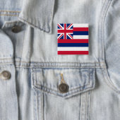 Vlag Hawaii Vierkante Button 5,1 Cm (In situ)