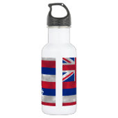 Vlag Hawaii Waterfles (Achterkant)