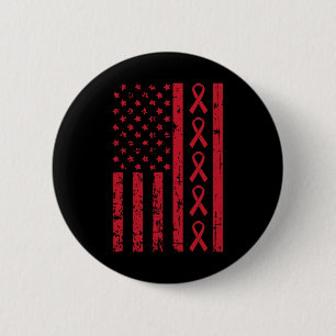 Vlag HIV Aids Hersenaneurysma Stroke Awareness Gif Ronde Button 5,7 Cm